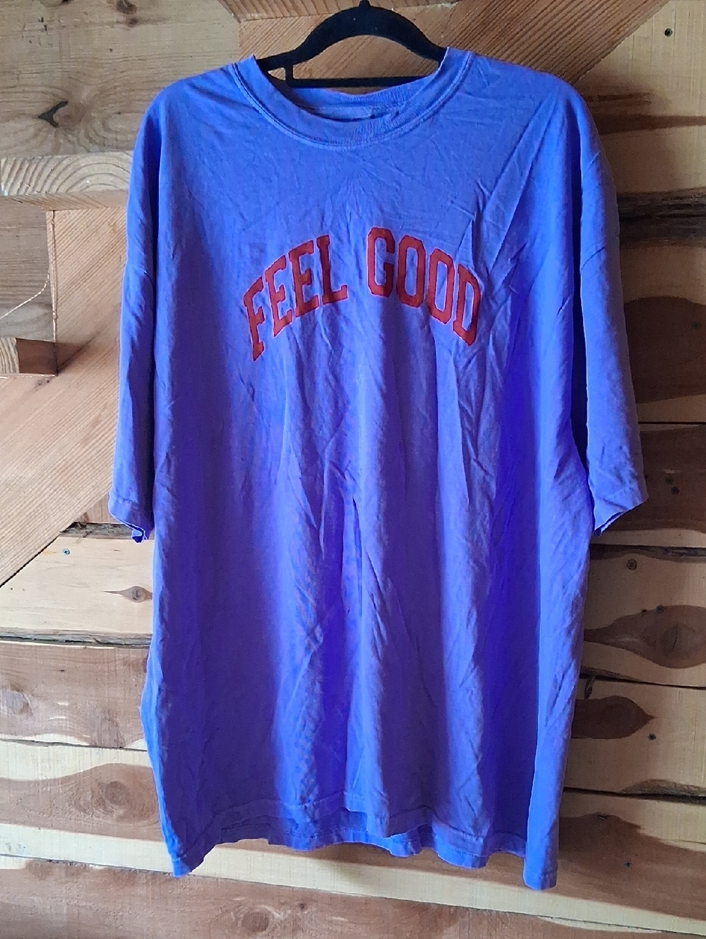 Men's Big & Tall Purple 'FEEL GOOD' Graphic Tee
